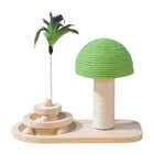 Cat Scratch Toy with Solid Wood Base & Double Sisal Balls | Interactive Play for Healthy Feline Activity