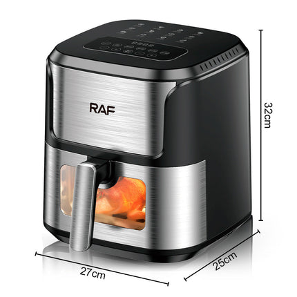Electric Air Fryer with Touch Control & Hot Air Convection | 1600W Kitchen Appliance for Healthier Cooking