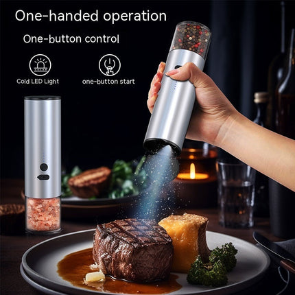 Rechargeable Electric Grinder Set with One-Hand Operation | USB Rechargeable for Effortless Seasoning