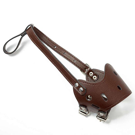 Leather Dog Muzzle with Adjustable Straps | Bite Proof Design for Safe and Comfortable Walks