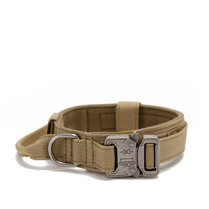 Tactical Dog Collar with Adjustable Fit | Durable Monochrome Nylon Design for Comfortable Outdoor Adventures