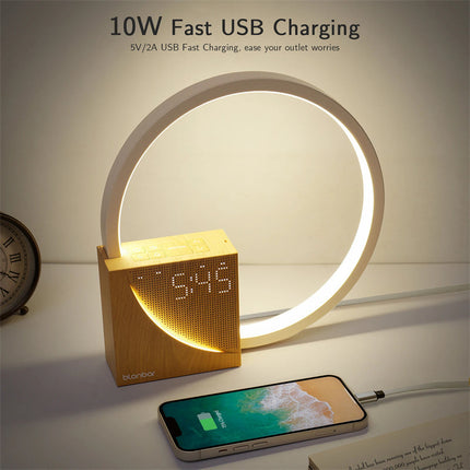Touch Table Lamp with Alarm Clock & Natural Sounds | 3 Brightness Levels for Relaxation and Focus