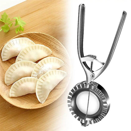 Stainless Steel Dumpling Mold with Ergonomic Handle | Easy Dumpling Maker for Perfectly Sealed Dumplings