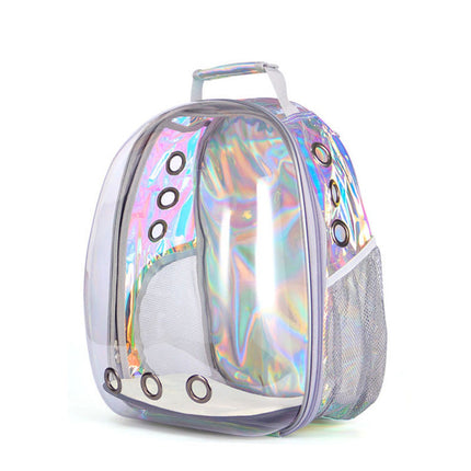 Transparent Pet Backpack for Small Pets up to 12kg | Comfortable Carrier with Side Access for Easy Travel