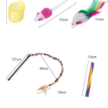 Ultimate Cat Toy Set with Tunnel and Feather Wand | 22-Piece Polyester Toy Pack for Endless Fun and Stimulation