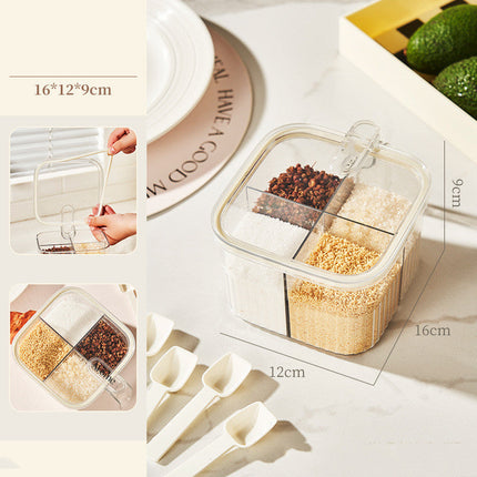 360° Rotating Utensil Holder with 4 Compartments | Durable Organizer for Effortless Kitchen Access