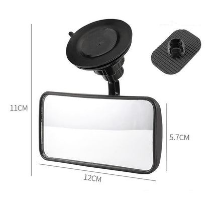 Wide Angle Rearview Mirror for Car, Adjustable Car Mirror with Suction Cup