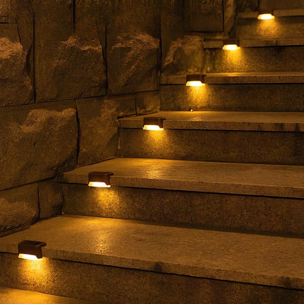 Solar Step Lights with Automatic Dusk Sensor | Weather-Resistant Outdoor Lighting for Pathways and Patios