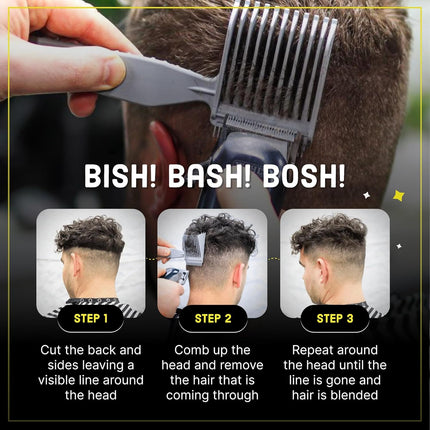 Fade Comb for Electric Clippers, Hair Cutting Tool for At Home Haircut – image 14