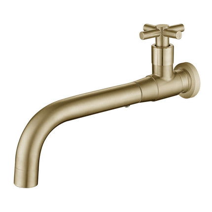 Wall Mounted Bathroom Faucet, Stainless Steel Wall Mount Faucet with Swivel Spout – image 20
