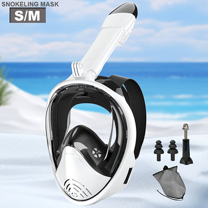 Full Face Snorkel Mask with 180 Degree View, Snorkeling Gear with Dry Top Snorkel, Snorkeling Mask for Swimming – image 18