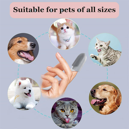 Pet Oral Cleaning Finger Brush with Soft Bristles | Gentle Dental Care for Dogs and Cats