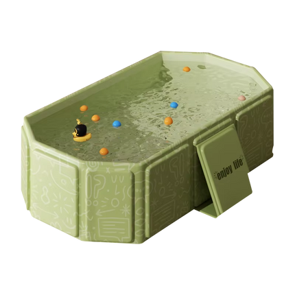 Infant Bathtub Foldable, Newborn Bath Tub with Tip Proof Edges, Portable Bathtub for Baby, Collapsible Baby Bath Tub