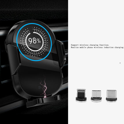Fast Charging Wireless Car Phone Holder with Snap-In Design | Universal Charger for Navigation and Easy Access