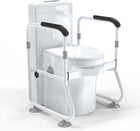 Toilet Safety Rails, Adjustable Toilet Safety Frame, Toilet Rails for Seniors and Elderly, Mobility Aids for Bathroom