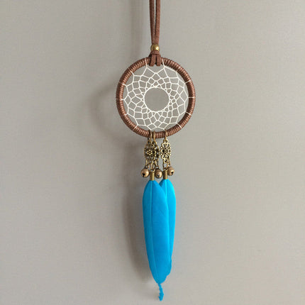 Feather Car Pendant with Wind Chime and Bell | Elegant Decor for Stress Reduction and Aesthetic Appeal