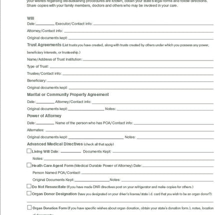 End of Life Planner with Pockets, Final Wishes Book – image 4