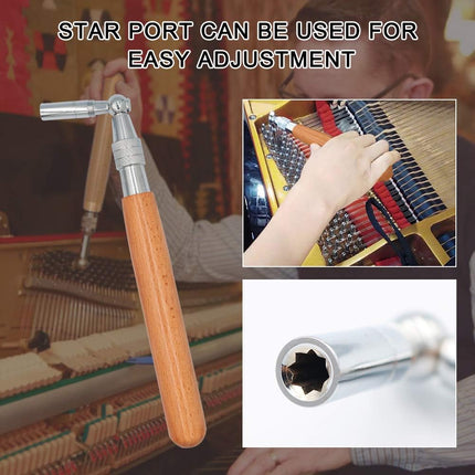 Piano Tuning Hammer with Mutes and Tuning Fork for Upright and Grand Pianos – image 5