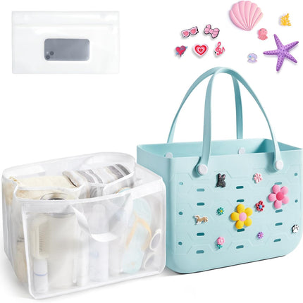 Vepine Water-Resistant Rubber Tote Bag with Sandproof Design | Stylish Vacation Essential for Summer Fun