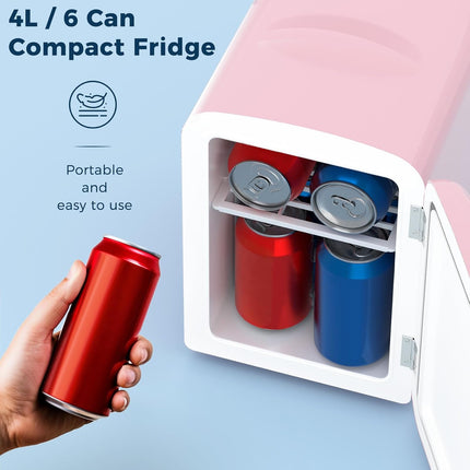 Portable Mini Fridge | 4L Portable Cooler & Warmer with Dual Functionality | Ideal for Madication, Skincare, Beverages & Snacks