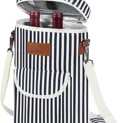 Insulated Wine Tote Carrier Bag with Padded Design | Leakproof Cooler for Travel and Parties