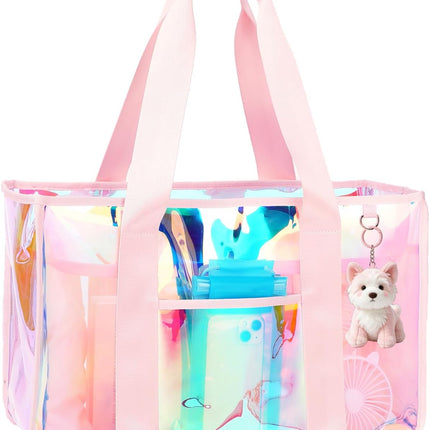 Vepine Beach Tote Bag | Waterproof Sandproof Jelly Beach Bag with Zipper | Stylish & Spacious for Pool and Cruise Essentials