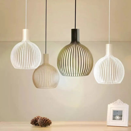 Wood Pendant Light Fixture, Modern Chandelier with Natural Wooden Cage, Rustic Hanging Lamp with Adjustable Black – image 8
