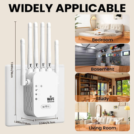 Wireless Internet Extender | Long-Range Outdoor WiFi Range Extender | Weather-Resistant Signal Booster for Home & Garden