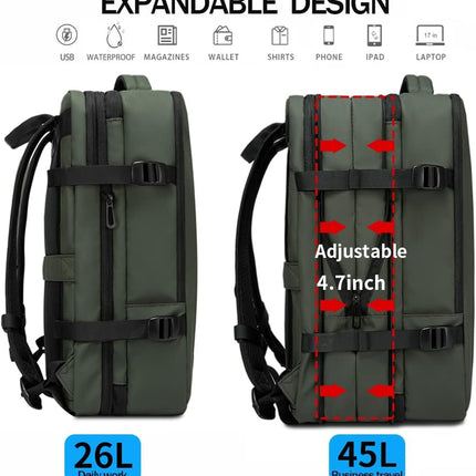 Expandable Travel Backpack, Large Travel Bag – image 30