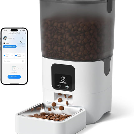 Automatic Cat Feeder with App Control & WiFi Connectivity | 6L Capacity for Scheduled Meals and Portion Control