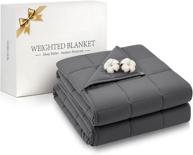 Cozy Comfort | Cooling Weighted Blanket for Adults with Premium Glass Beads | Soft Breathable Design for Relaxation and Sleep Quality
