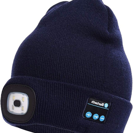 Bluetooth Beanie Hat with LED Light, Rechargeable Winter Hat with Headphones – image 4
