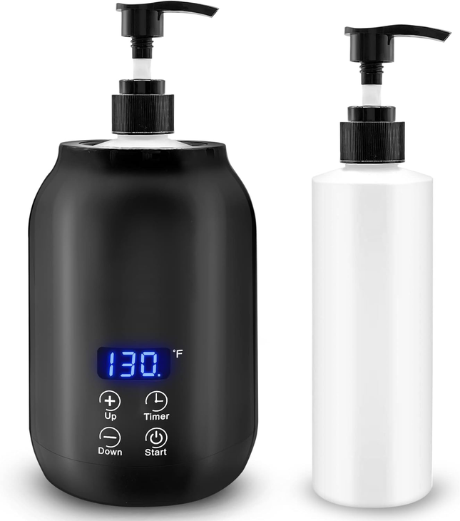 Massage Oil and Lotion Warmer, Electric Oil Warmer for Massage with Digital Display, Portable Cream Warmer for Spa