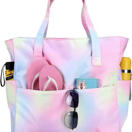 Ocean Breeze | Large Waterproof Beach Tote Bag with Wet Compartment | Stylish & Versatile for Pool, Travel, or Gym