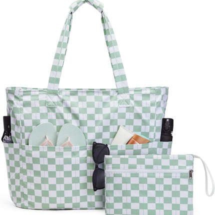Ultimate Beach Tote Bag | Waterproof & Sandproof Large Bag with Zipper | Foldable Design for Easy Travel and Storage