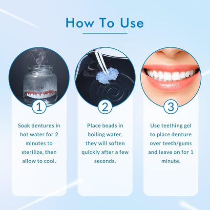 Vepine Moldable Silicone Dentures | Custom Fit False Teeth Set for Daily Use and Special Occasions