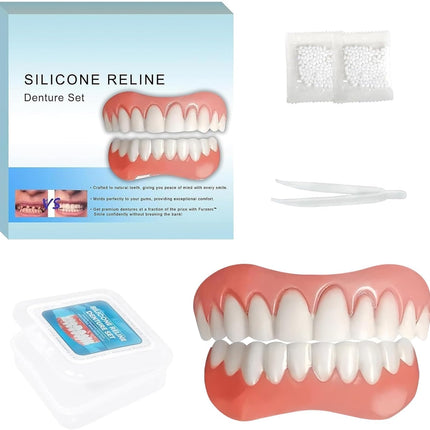 Vepine Moldable Silicone Dentures | Custom Fit False Teeth Set for Daily Use