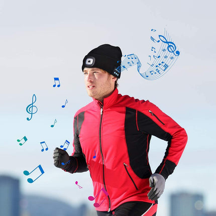 Bluetooth Beanie Hat with LED Light, Rechargeable Winter Hat with Headphones – image 10