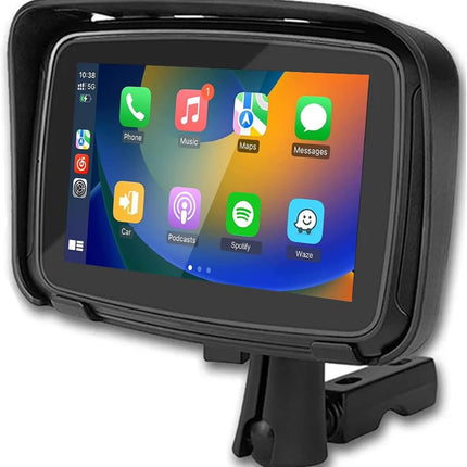 Portable CarPlay Screen for Motorcycle, Motorcycle CarPlay and Android Auto Display, Waterproof Motorcycle Navigation