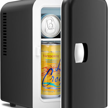 Compact Mini Fridge | Small Fridge 4L Portable Cooler with Adjustable Shelves | Ideal for Medication, Skincare, Beverages & Snacks in Bedroom, Car, or Office