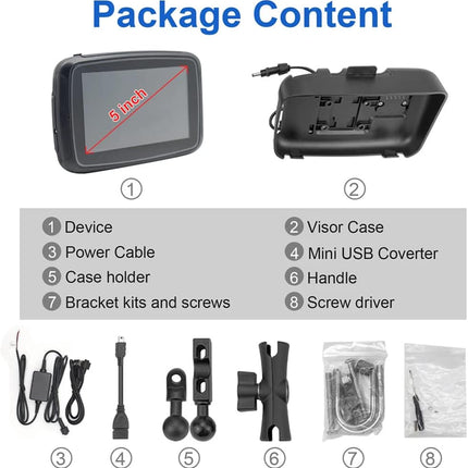 Portable CarPlay Screen for Motorcycle, Waterproof Motorcycle Navigation – image 5