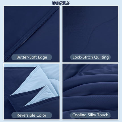 Cozy Nights | Washable Cooling Comforter Queen Size with Reversible Design | Lightweight Bedding for Hot Sleepers