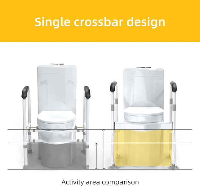 Toilet Safety Rails, Adjustable Toilet Safety Frame