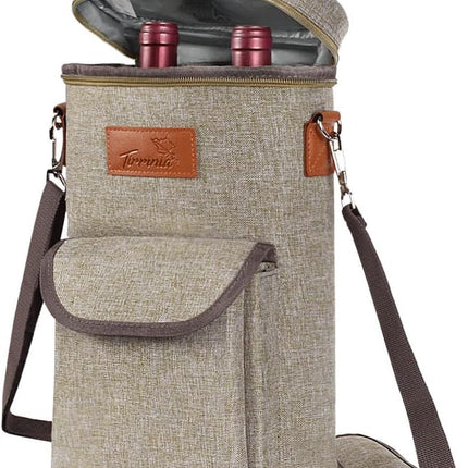 Insulated Wine Tote Carrier Bag with Padded Design | Leakproof Cooler for Travel and Parties