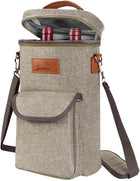 Insulated Wine Tote Carrier Bag with Padded Design | Leakproof Cooler for Travel and Parties