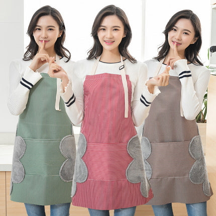 Waterproof Women's Apron with Adjustable Neck Strap & Pocket | Versatile Apron for Cooking, BBQ, and Art