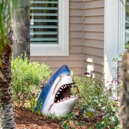 Shark Garden Statue, Realistic Animal Figurine