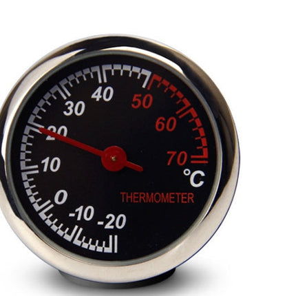 Car Ornament with Glass Mirror & Thermometer | Stylish Interior Accessory for Temperature Awareness