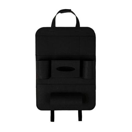 Multi-Pocket Wool Felt Car Backseat Organizer with Adjustable Straps | Durable Storage Solution for Clutter-Free Travel