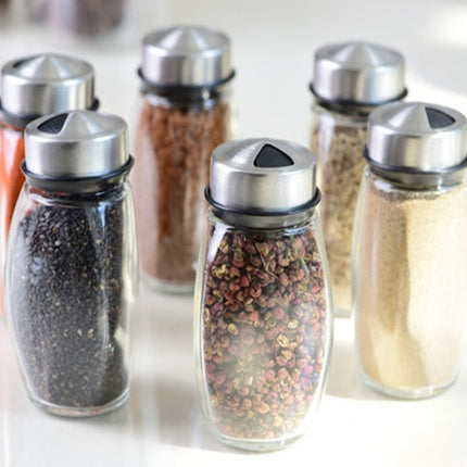Glass Spice Rack Set with Rotating Base for Easy Access | Elegant Storage for Herbs and Spices